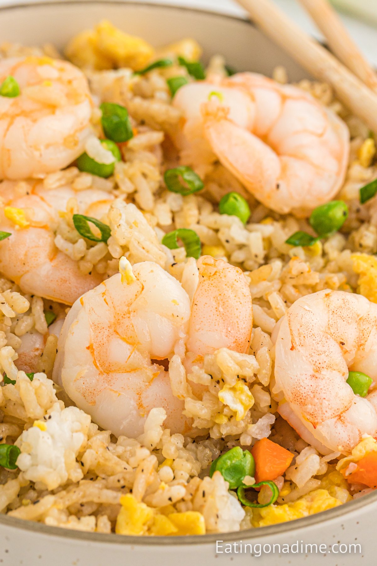 Shrimp Fried Rice in a skillet