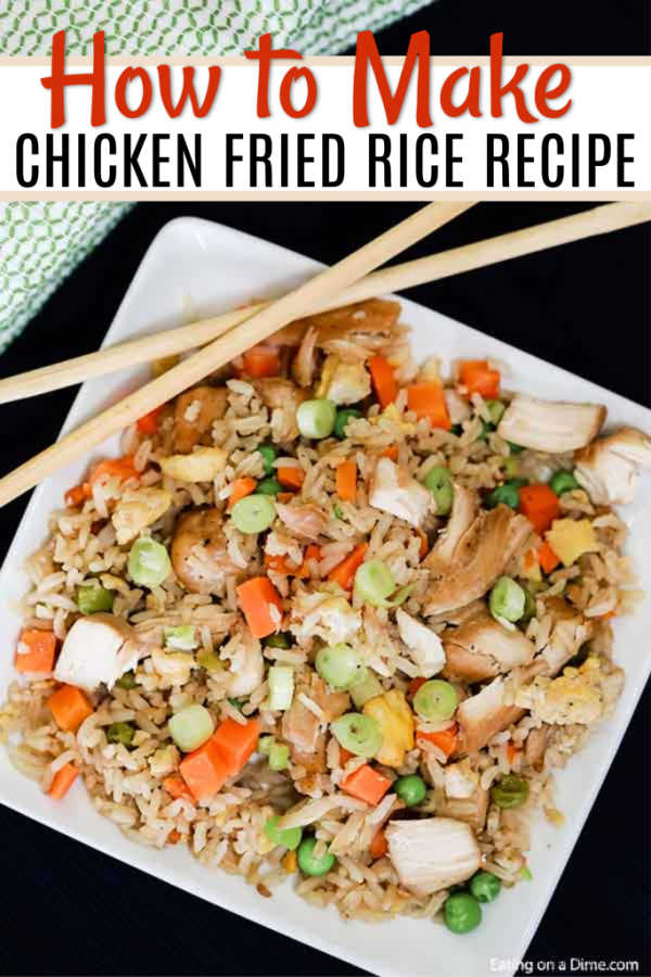 No need to get take out when you can make this easy chicken fried rice recipe at home. In 15 minutes, your family can enjoy authentic chicken fried rice. 