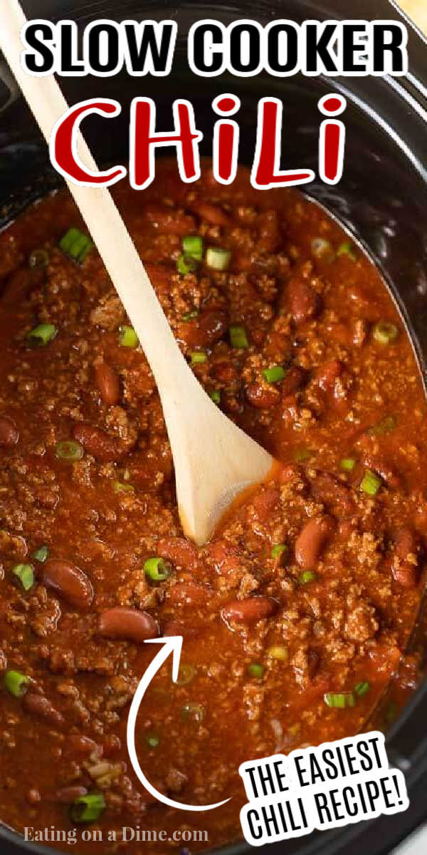 You are going to love this quick and easy Crockpot Chili Recipe - Try this easy slow cooker chili recipe that the entire family will love. This simple easy beef slow cooker chili recipe is the best! I love this easy simple homemade slow cooker chili recipe is delicious and simple to throw together in no time at all! #eatingonadime #recipesslowcooker #recipeseasy #recipesbest #slowcookerchilerecipeeasy #slowcookerrecipes #crockpotrecipes #chilirecipes You are going to love this quick and easy Crockpot Chili Recipe - Try this easy slow cooker chili recipe that the entire family will love. This simple easy beef slow cooker chili recipe is the best! I love this easy simple homemade slow cooker chili recipe is delicious and simple to throw together in no time at all! #eatingonadime #recipesslowcooker #recipeseasy #recipesbest #slowcookerchilerecipeeasy #slowcookerrecipes #crockpotrecipes #chilirecipes