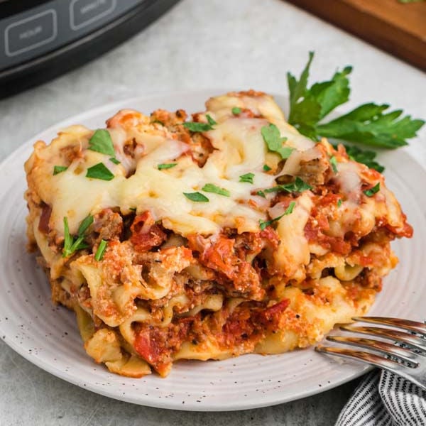 Slow Cooker Turkey Lasagna - Around My Family Table