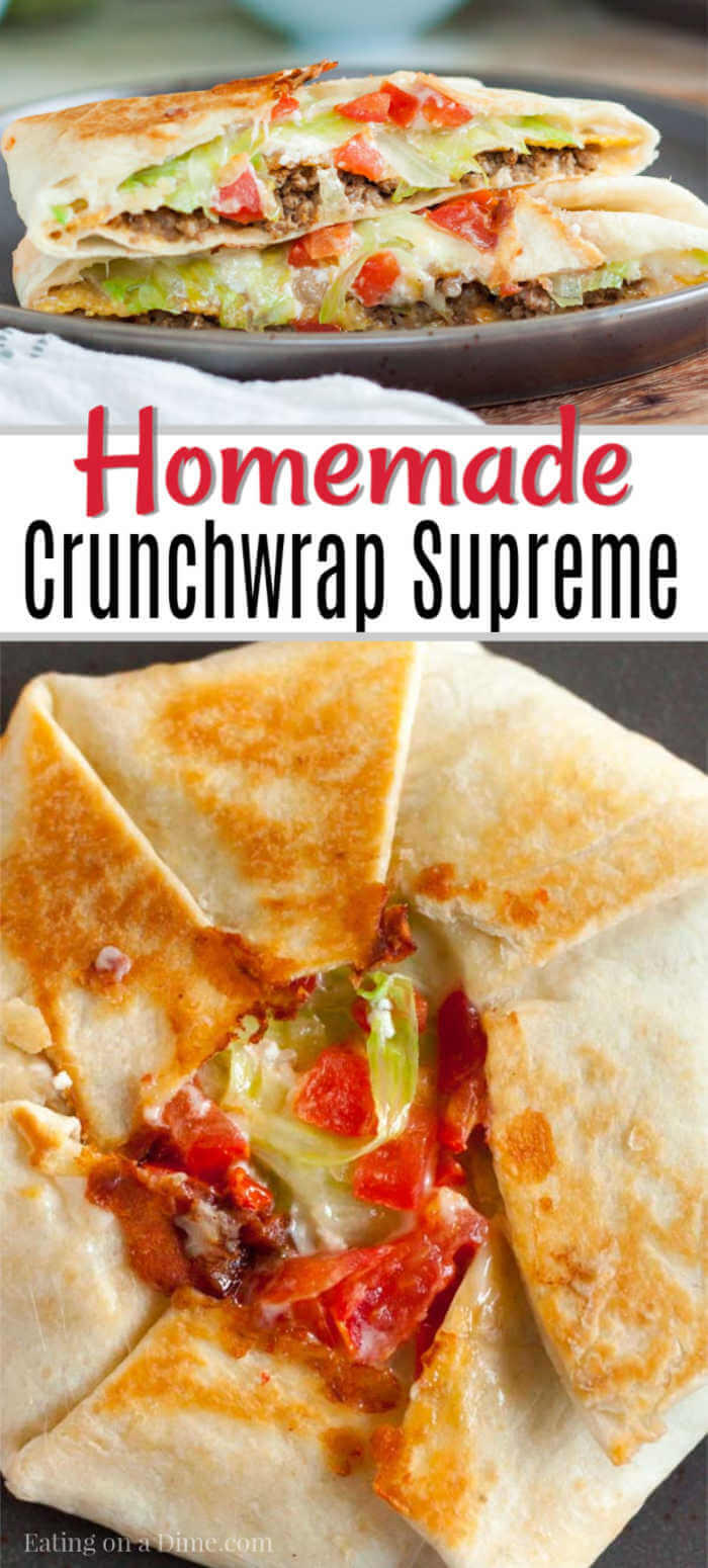 Enjoy this delicious and tasty Homemade Crunchwrap Supreme Recipe at home. No need to head to the drive-thru when you can make this easy crunchwrap recipe.