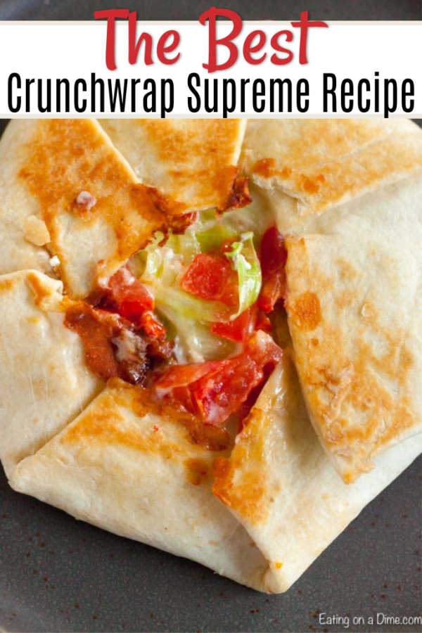 Enjoy this delicious and tasty Homemade Crunchwrap Supreme Recipe at home. No need to head to the drive-thru when you can make this easy crunchwrap recipe.