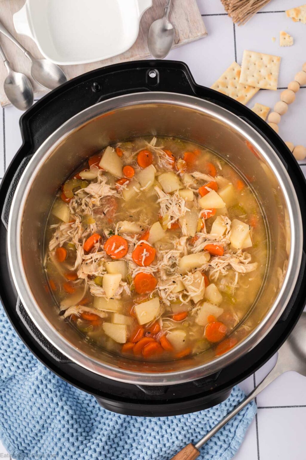 Instant Pot Chicken Stew Recipe, Ready in under 30 minutes!