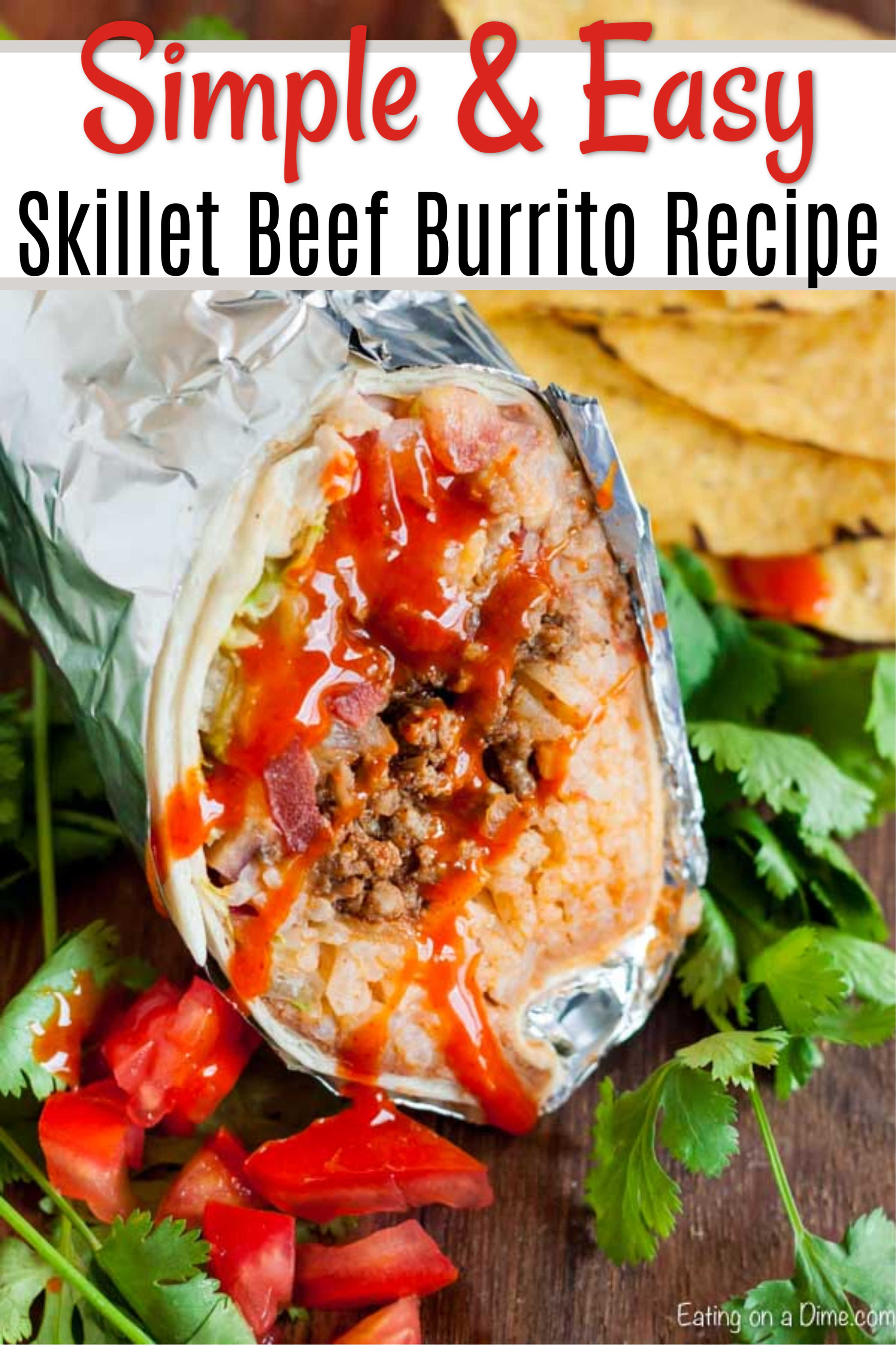 This Beef Burrito Recipe is a delicious grab and go meal perfect for busy weeknights but special enough for family dinner. Try this freezer friendly meal. 
