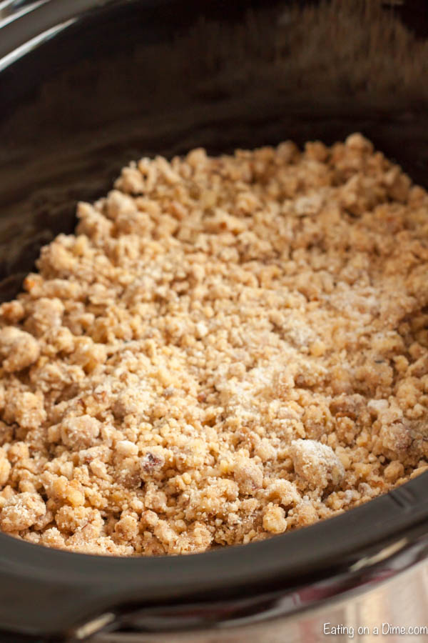 Apple Dump Cake in the Slow Cooker