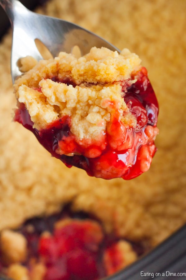 Crock Pot Cherry Dump Cake Recipe is so easy with only 3 ingredients. Cherries and the best topping come together for a recipe that will melt in your mouth.