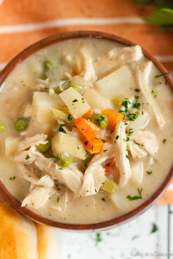 Instant Pot Chicken Pot Pie Soup Recipe is the perfect soup when you are craving chicken pot pie. This comes together quickly and easily without any effort.