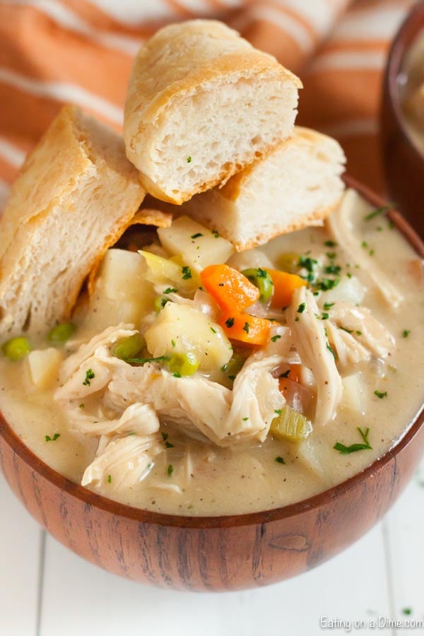 Instant Pot Chicken Pot Pie Soup Recipe is the perfect soup when you are craving chicken pot pie. This comes together quickly and easily without any effort.