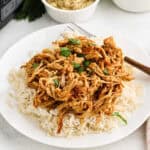 Slow cooker shredded chicken.