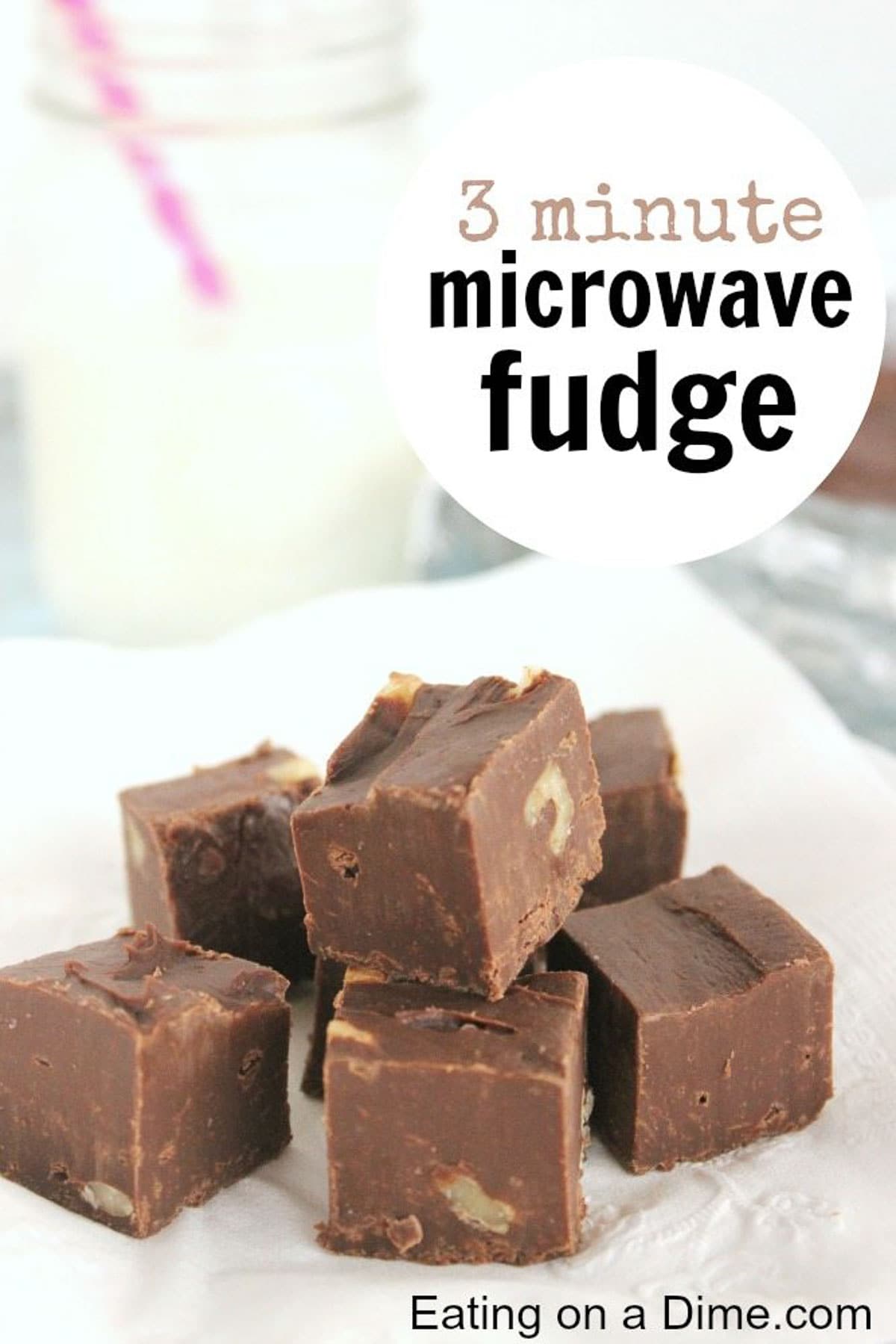 Here is the best microwave fudge recipe. This easy 3 ingredient fudge is so easy. Learn how to make fudge in the microwave. 