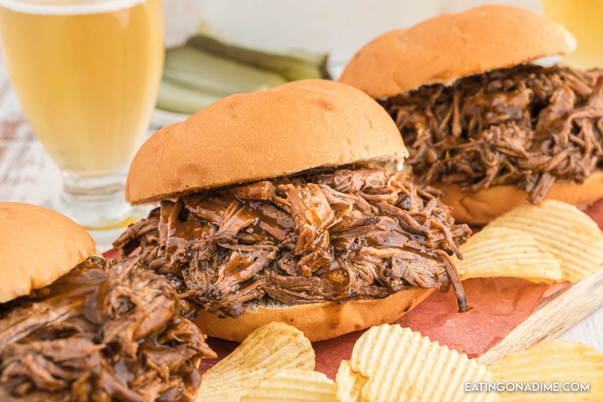 BBQ Chipotle Sandwiches on a platter