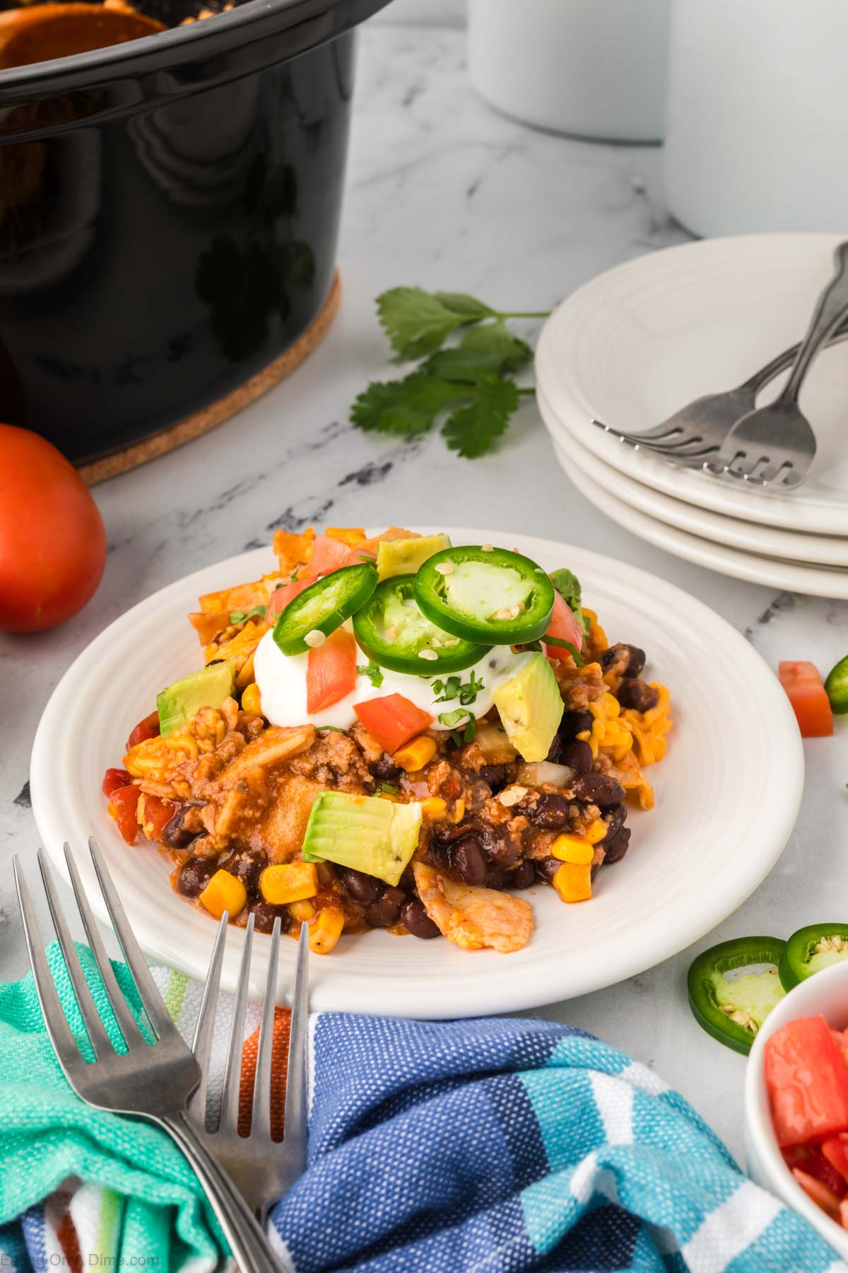Mexican Casserole on a plate