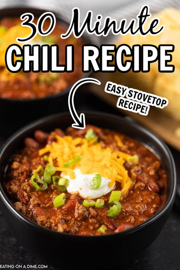 Quick Chili Recipe Easy To Make 30 Minute Easy Chili Recipe