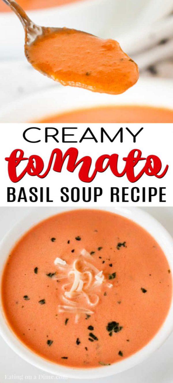 Creamy Tomato Basil Soup Recipe - the best tomato basil soup recipe