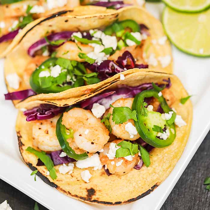 Baja shrimp tacos recipe - Ready in just 5 minutes!