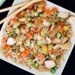 Easy Chicken Fried Rice Recipe - simple chicken fried rice in 15 minutes