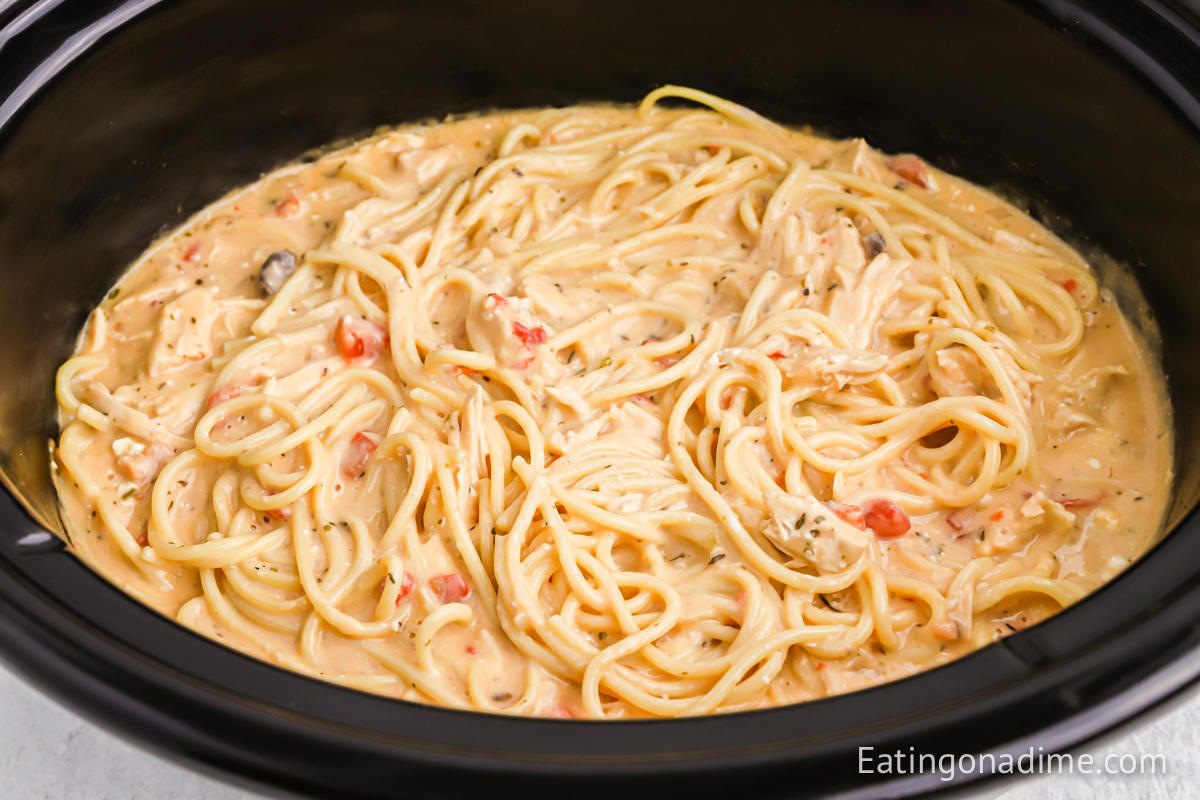 chicken spaghetti in a slow cooker 