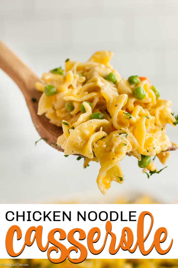 Chicken noodle casserole recipe is easy and the best comfort food. Creamy chicken and noodles with cheese make this a casserole everyone will go crazy over.