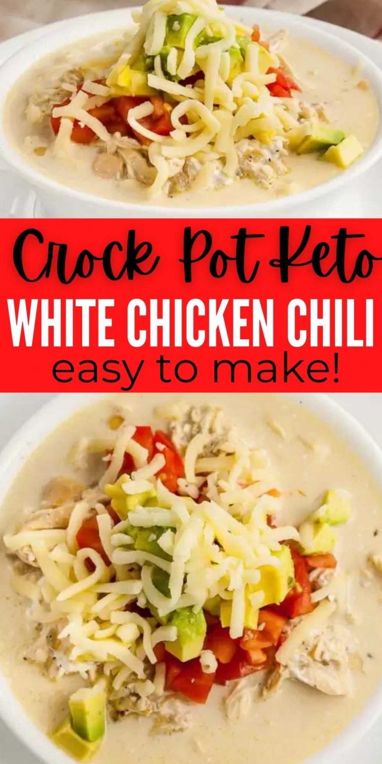 Crock pot Keto White Chicken Chili Recipe - best keto chili