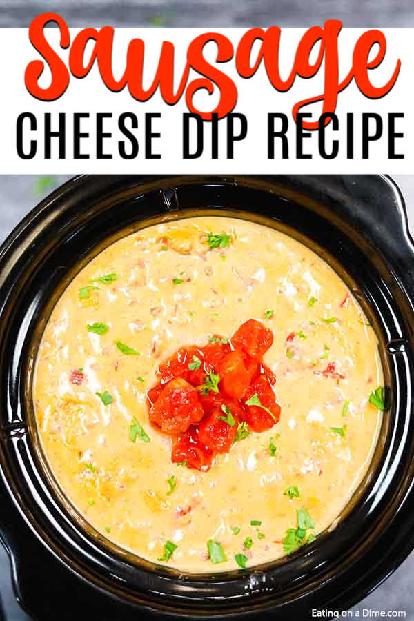 With only 3 ingredients, Crock Pot Sausage Cheese Dip is super easy. Lots of cheese and sausage blend to make this perfect for Game Day and tailgating. 