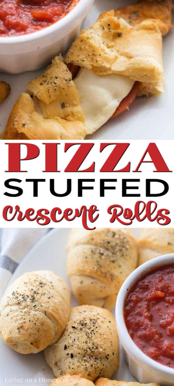 Pizza Stuffed Crescent Rolls are easy to make and loaded with everything you love about pizza. Make these tasty pizza rolls for Game Day, parties and more.