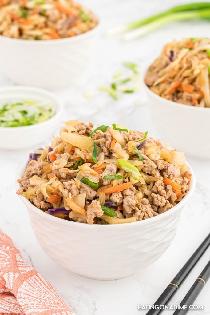 Egg roll in a bowl