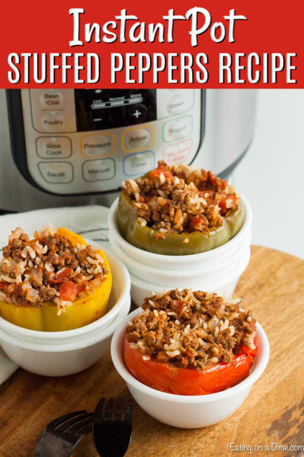 Get dinner on the table fast with this Instant pot stuffed peppers recipe. In just 7 minutes, your family can enjoy delicious instant pot stuffed peppers.