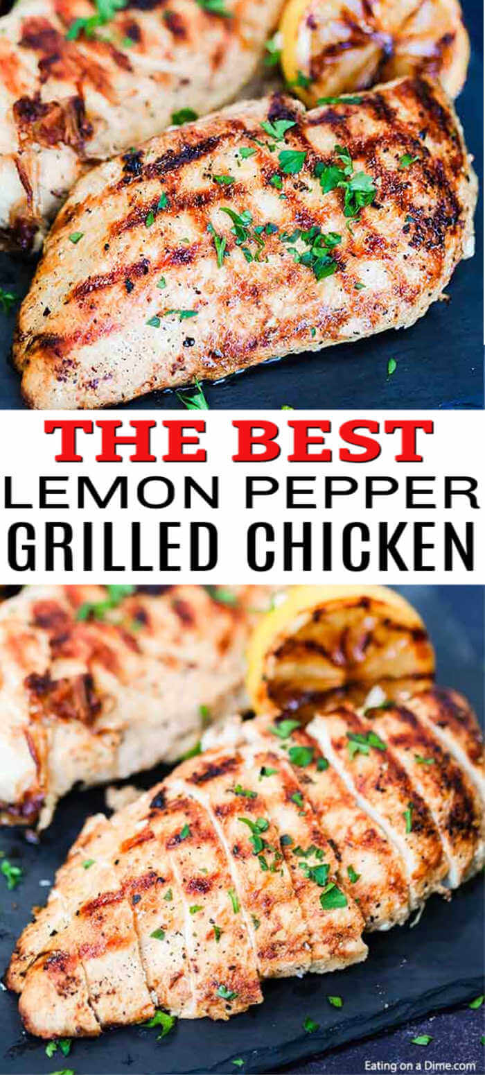 Jazz up plain chicken with this tasty Grilled Lemon Pepper Chicken Recipe. The chicken is so tender and the marinade is light and delicious.