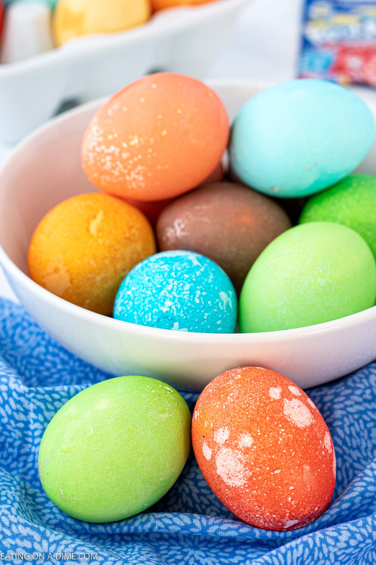 Easter Eggs in a white bowl