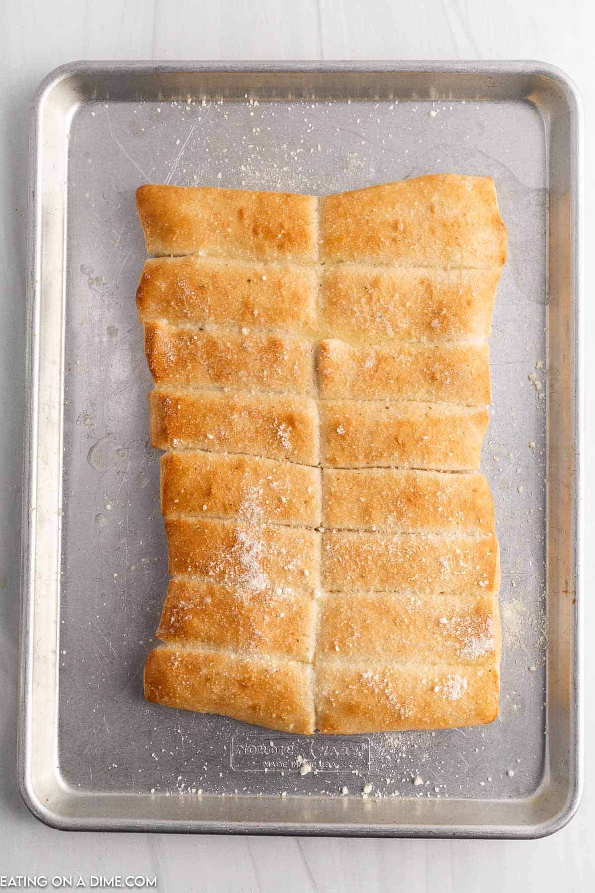 Baked Bread on a baking sheet