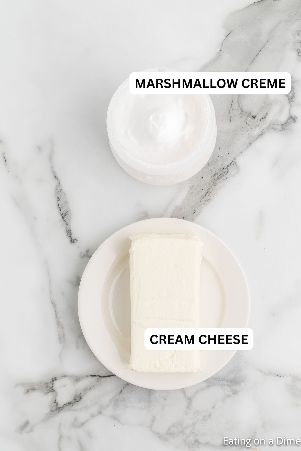 It doesn't get much easier than this 2 ingredient fruit dip recipe! It's so easy the kids can make it after a long day in the pool! Ingredients needed for Fruit Dip - Cream Cheese, Marshmallow Cream.