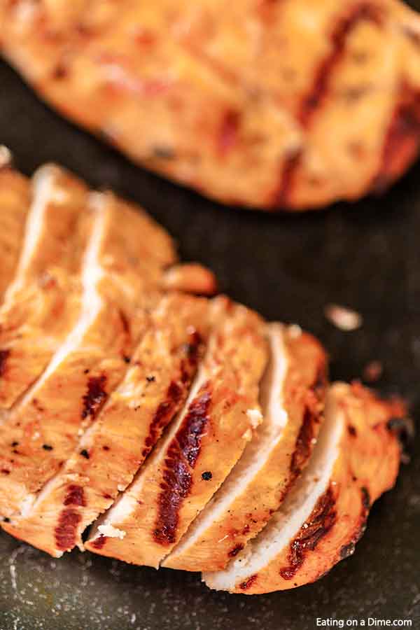 We love to grill and this grilled buffalo chicken recipe is so easy but really packs a ton of buffalo flavor.  Each bite is tender and delicious.