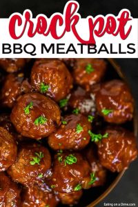 Crockpot BBQ Meatballs - Only 4 simple ingredients!