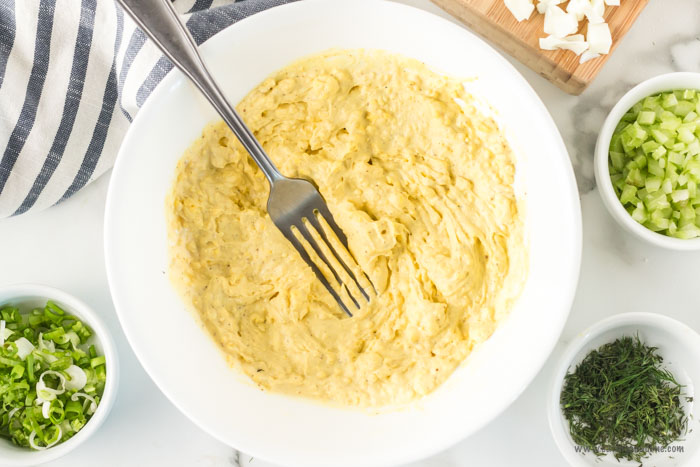 Keto egg salad recipe is a tasty low carb recipe that is so flavorful. This easy meal comes together with very little effort and tastes great over lettuce. 