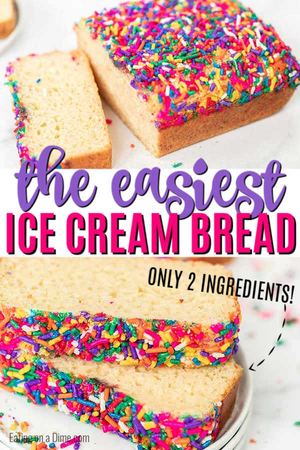 Ice cream bread recipe only calls for 2 ingredients and you can have tasty bread in minutes. Everyone will be impressed with this bread and it is so easy.