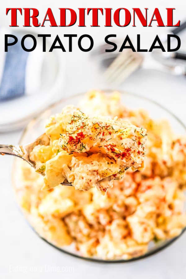 This is the best potato salad recipe. Skip the store bought stuff and make this delicious potato salad at home. This southern potato salad will be a hit!