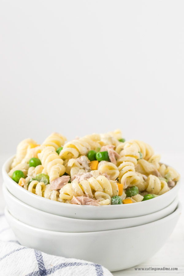 Tuna pasta salad recipe is a toss and go recipe full of protein, veggies and more. You will love the creamy pasta and delicious tuna for a quick meal.