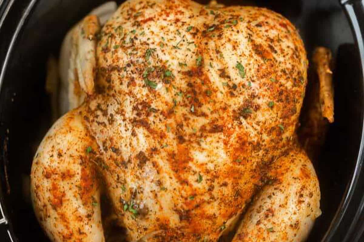 Crockpot Whole Chicken - Eating on a Dime