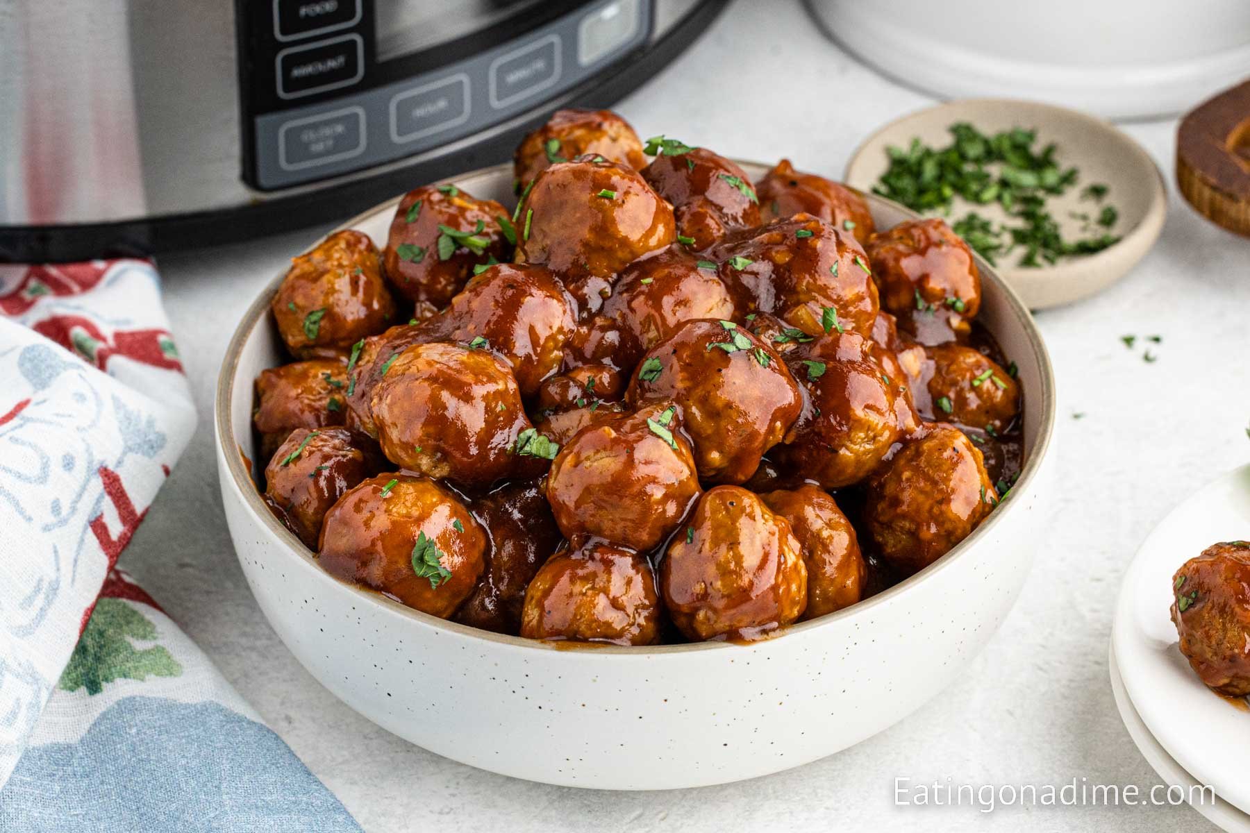 Bowl of BBQ Meatballs