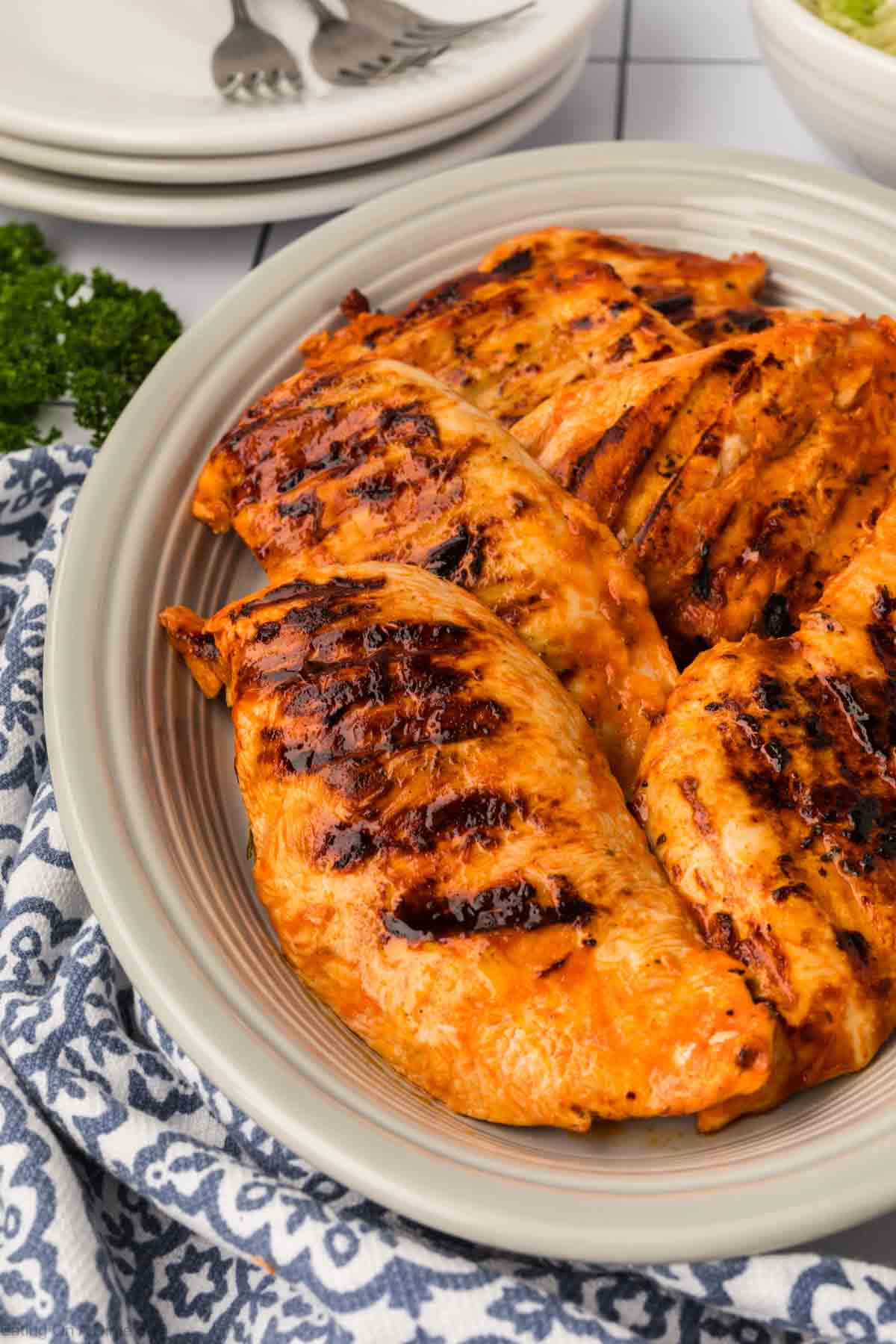 Grilled Buffalo Chicken on a plate