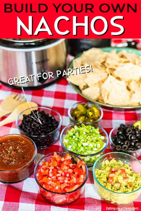 We love to fix a nacho bar for parties, game day and more. It is easy and always a hit. Everyone loves to customize their nachos and it's a fun meal idea.
