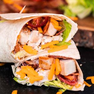 Bacon ranch chicken wrap - Ready in 10 minutes or less
