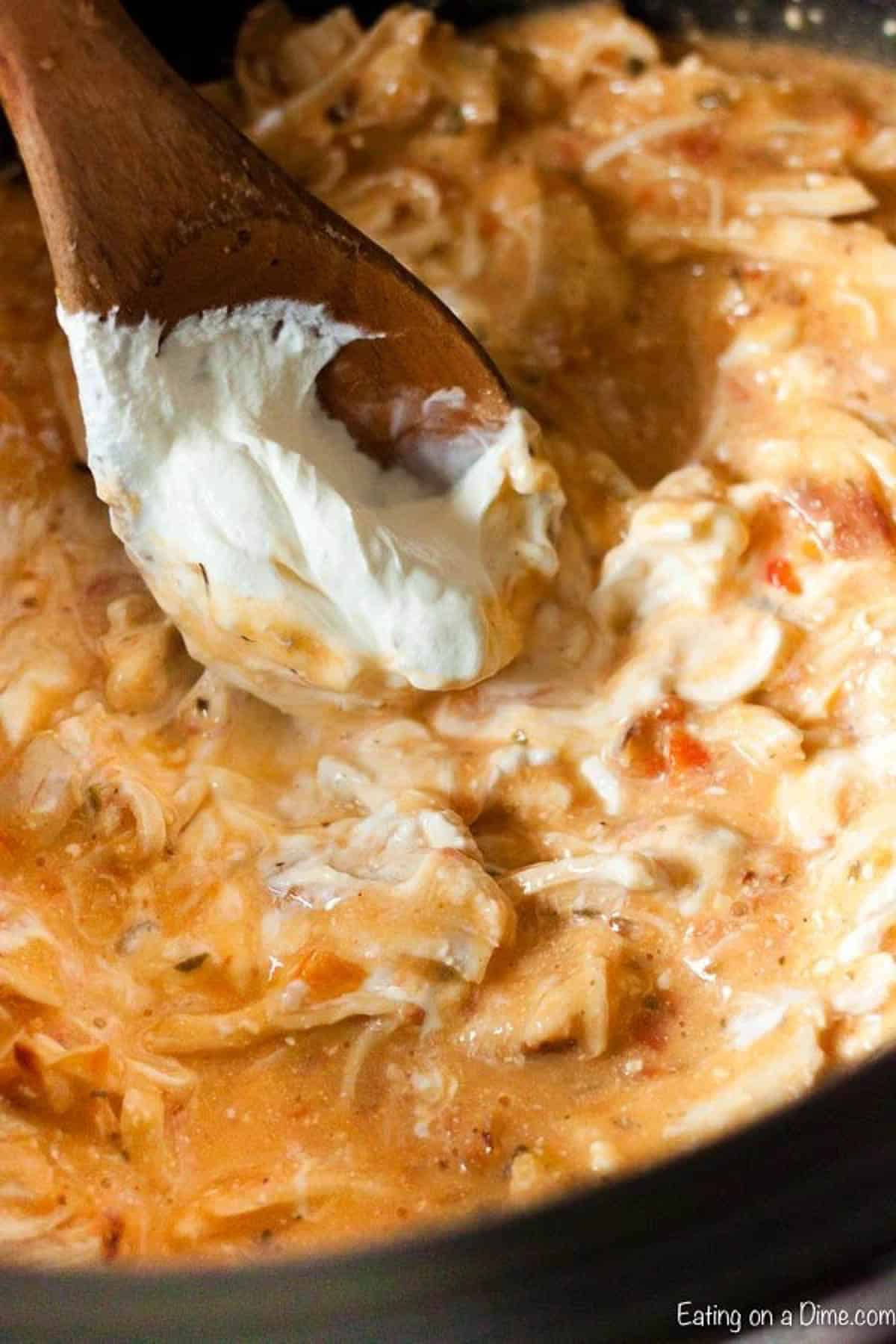 Crock pot creamy salsa ranch chicken pasta recipe is the perfect meal anytime you are craving comfort food. The ranch flavor and salsa taste amazing.