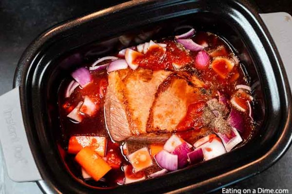 Slow cooker red wine beef brisket recipe - crock pot red wine beef brisket