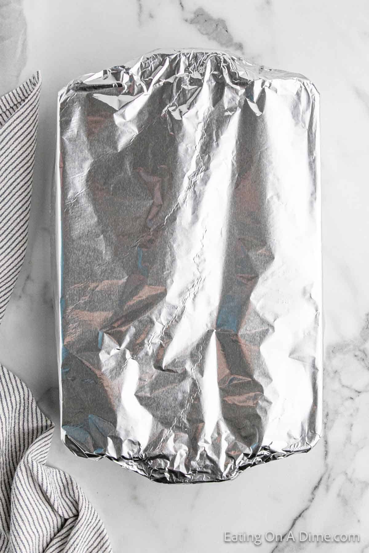 Cover with foil 