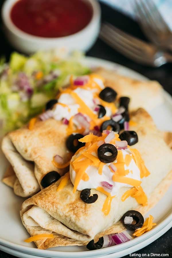 Beef and Bean Chimichangas