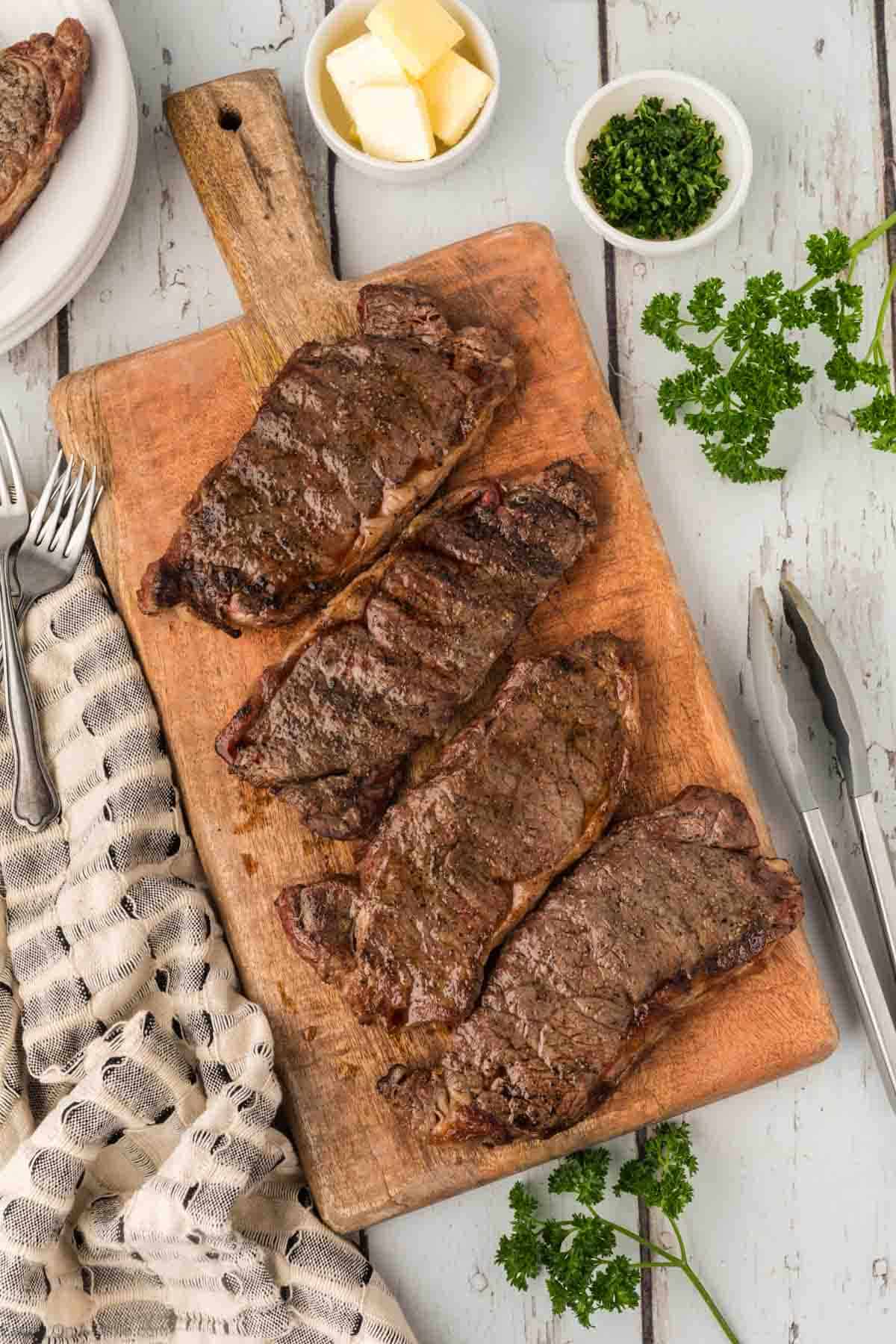 Grilled Steak on a cutting board