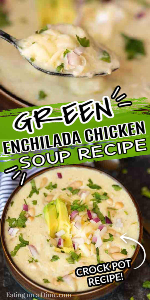 Crock pot green enchilada chicken soup easy slow cooker