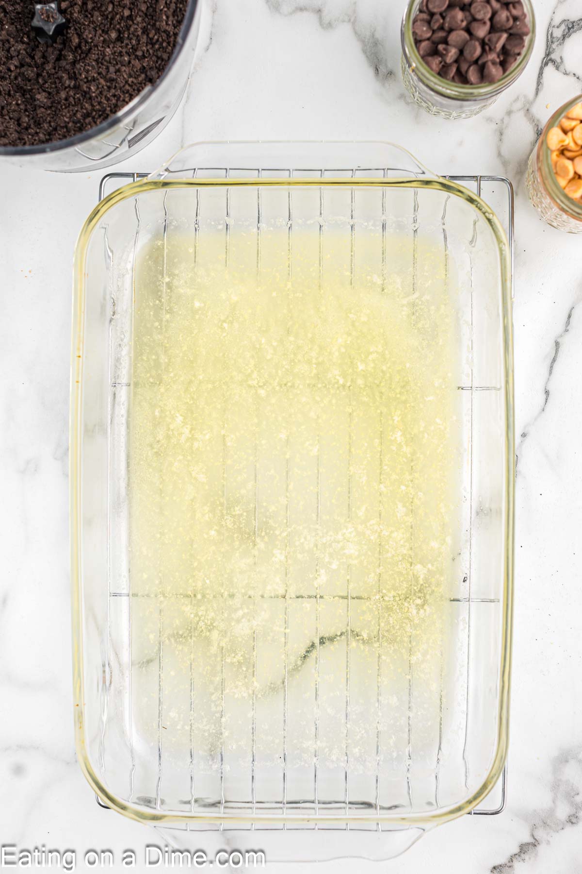 Melting butter in a baking dish