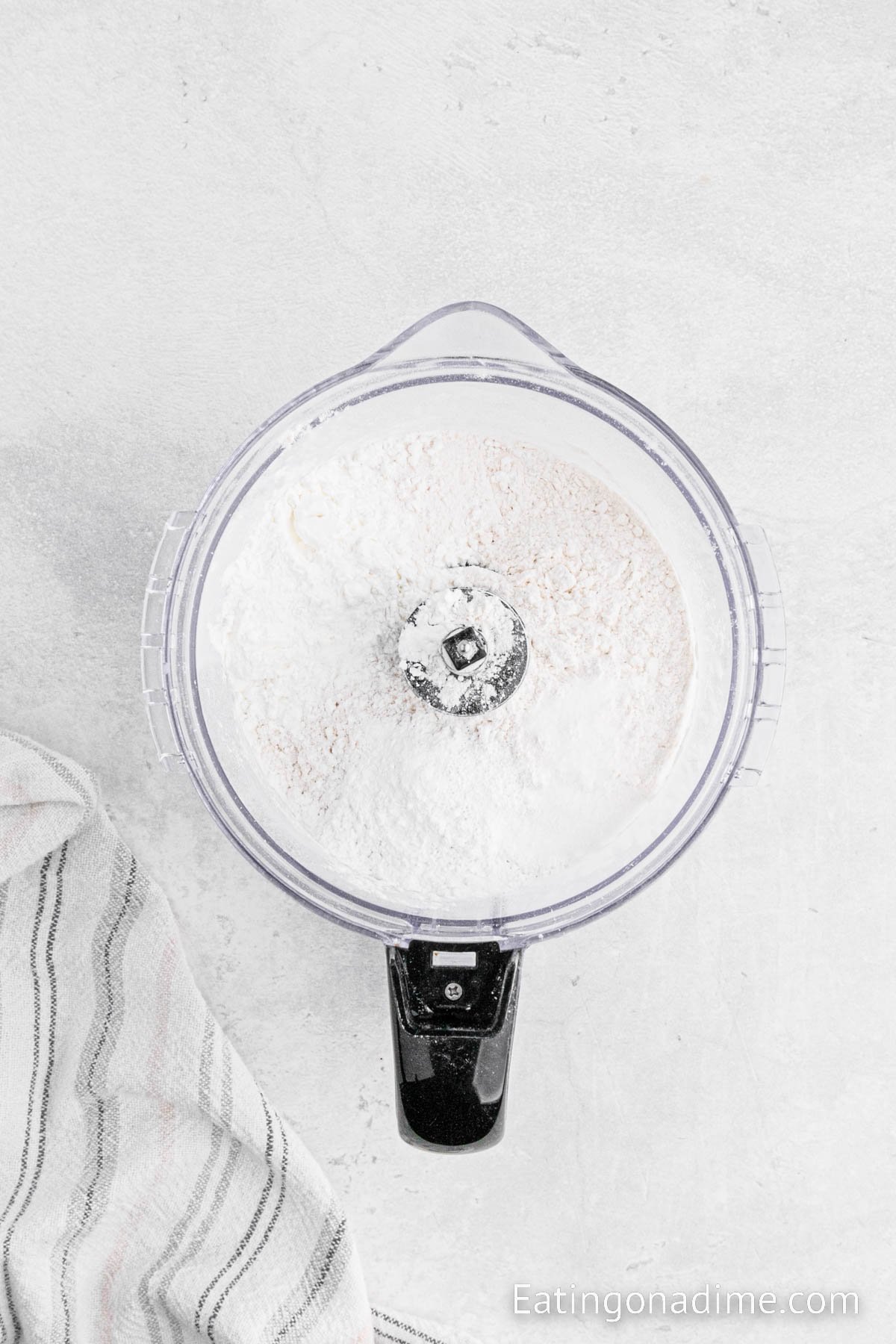 Mixing the dry ingredients in a food processor